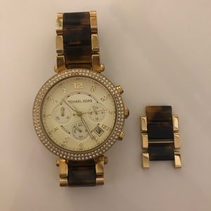 Michael kors tortoise shell watch